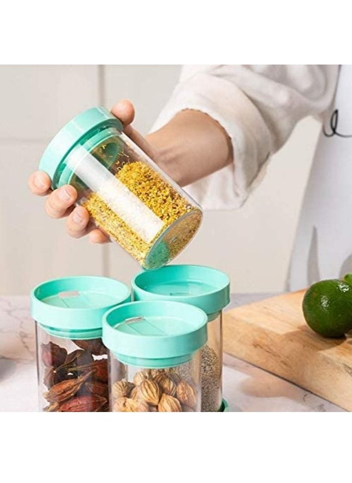 Rubik - Spice Jars Condiments Organizer Storage Jars Bottle Airtight Containers, Rotating Base Spice Jars Set 6pcs/Set - Image 1