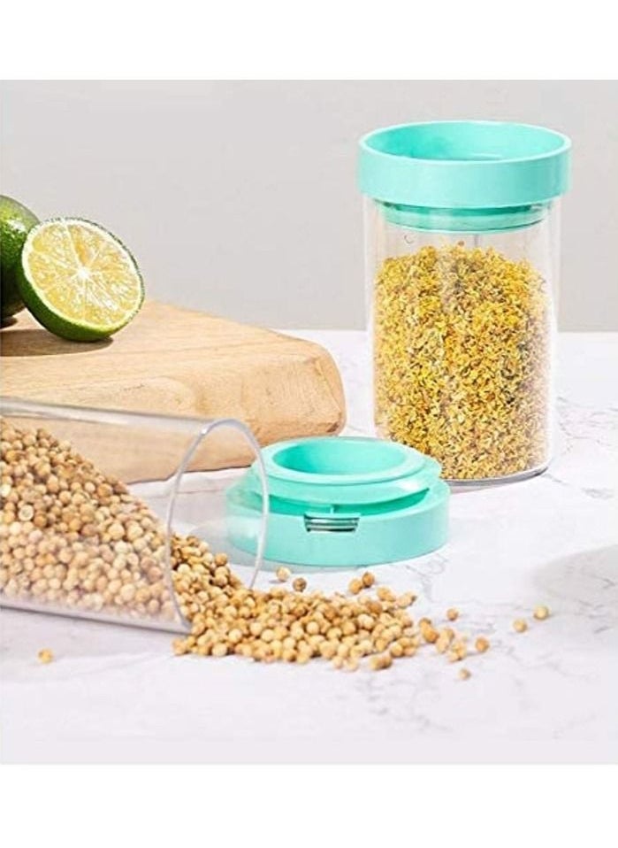 Rubik - Spice Jars Condiments Organizer Storage Jars Bottle Airtight Containers, Rotating Base Spice Jars Set 6pcs/Set - Image 1