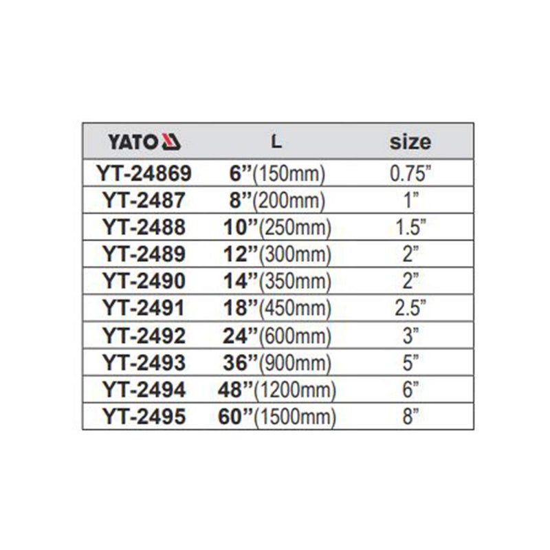 Yato Yato YT2487 Pipe Wrench 8inch CoMo Hook Jaw Aluminum Handle Pipe Wrench Adjustable Heavy Duty Light Weight Hydraulics Tools 250mm1200mm Industrial Tools Wrenches Too Kit ToolSet Hand Tool - Image 2