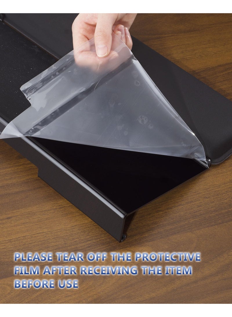 Black Ergonomic Acrylic Computer Keyboard Wrist Rest Stand with Memory Foam Pad for Desktop - Image 3