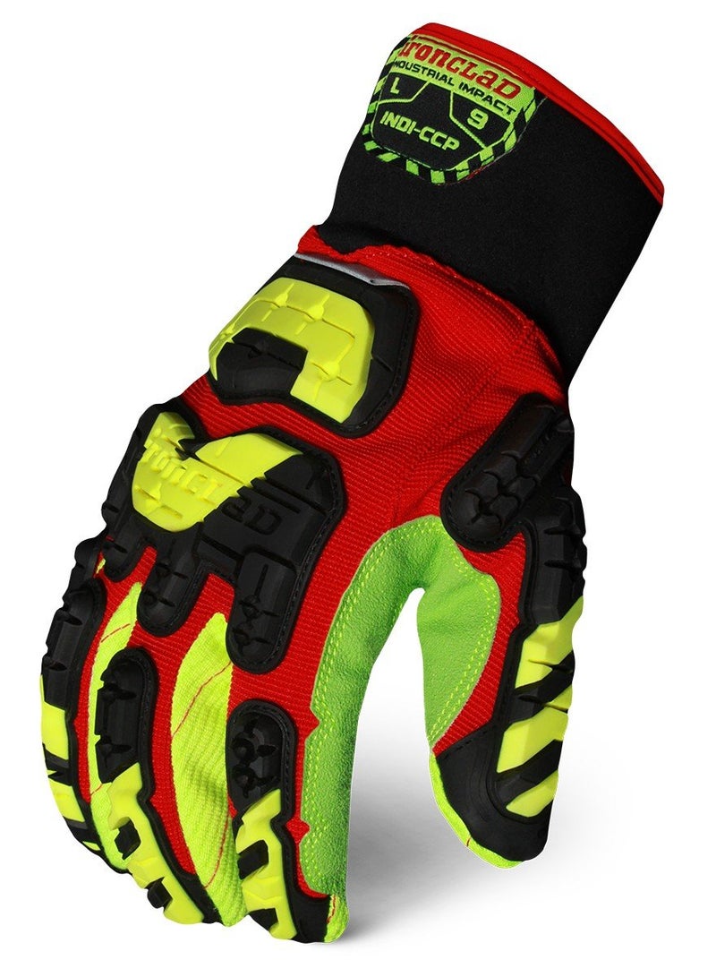 Ironclad KONG INDICCP03M Industrial Impact Cotton Corded Palm Oil Gas Safety Gloves Medium