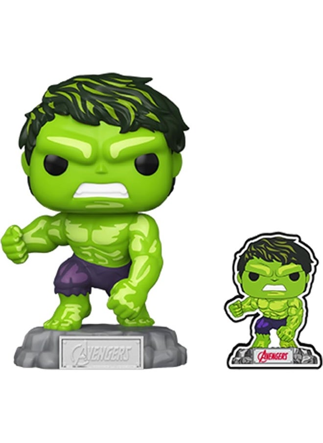 Funko Funko Pop! & Pin: The Avengers: Earth's Mightiest Heroes - 60th Anniversary, Hulk with Pin, Exclusive  - Image 5