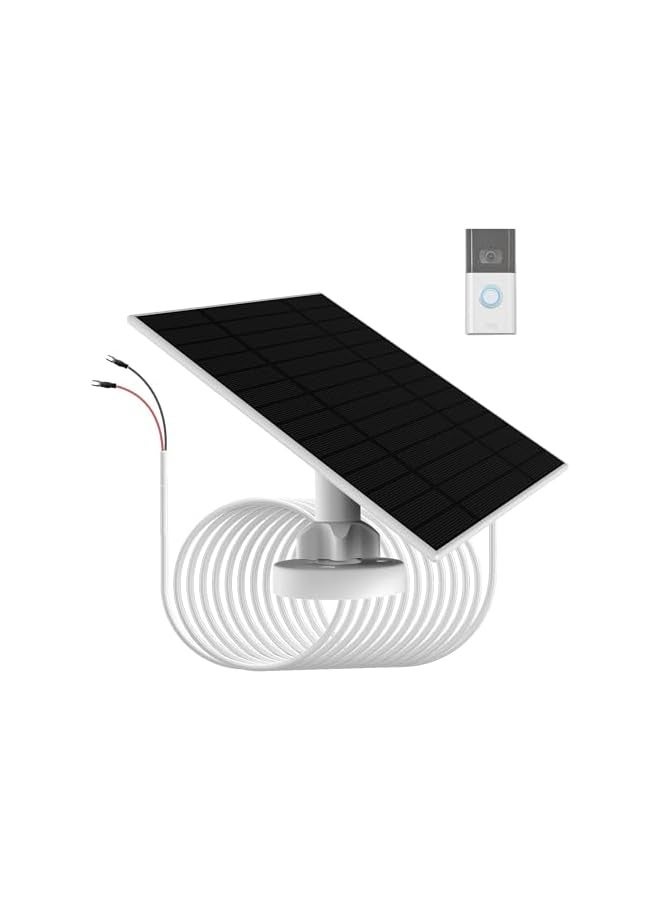 6W solar panle for doorbell battery charging, IP66 waterproof, compatible with ring video doorbell 2, video doorbell 3/3 plus，video doorbell 4/4 Plus, Doorbell 2K Camera  - Image 1