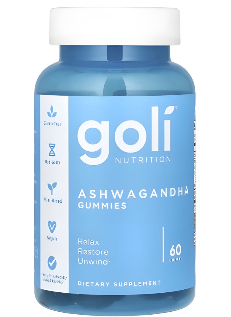 Goli - Goli Nutrition, Ashwagandha Gummies, 60 Gummies,Digestion And Circulation Dietary Supplement , Loss Promotesweight, Regulate Physical Function and Health, Enhance Memory, Probiotic Gummies - Image 1