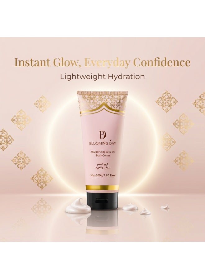 BLOOMING DAY Soft Glow Body Cream 200g – Moisturizing Tone-Up Body Cream with Instant Glow, Lightweight Hydration & Smooth Finish - Image 1