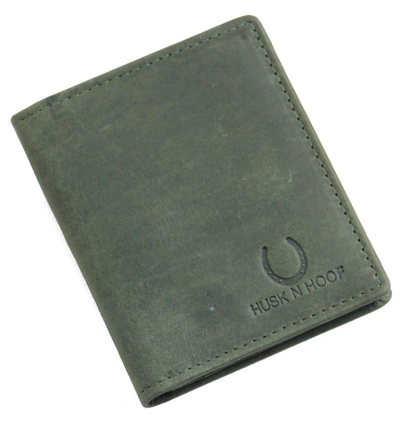 Husk N Hoof RFID Protected Leather Credit Card Holder Wallet for Man Women | Card Holder for Men Woman | Olive Green - Image 2