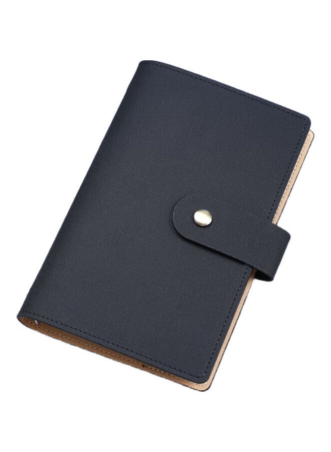 Longe Langjie, Business Card Organizer Loose-Leaf Style, Card Holder, Credit Card And Membership Card Holder, Portable Business Card Case, Bank Card Holder, Large Capacity Collection Folder, Black - Image 3