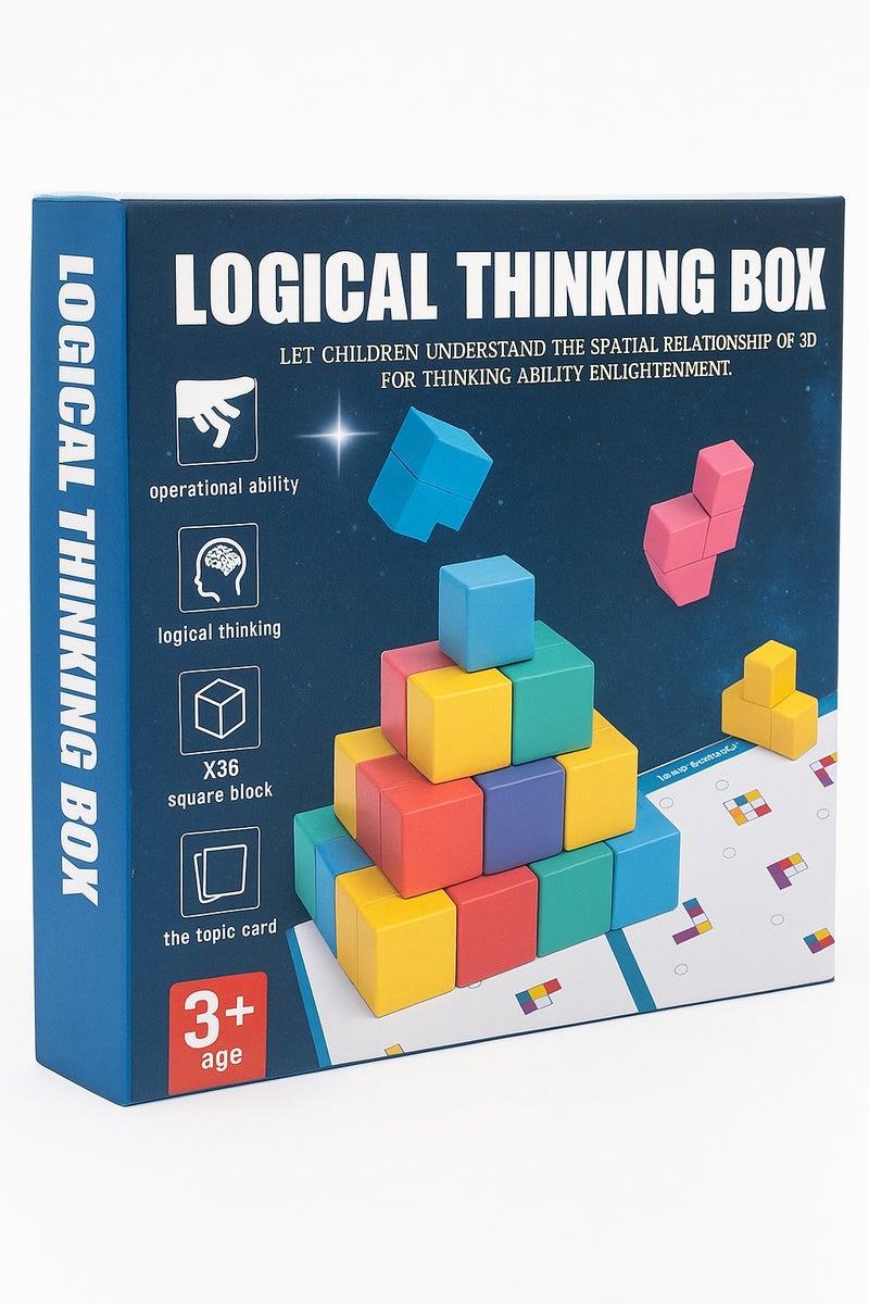 لغز ثلاثي الأبعاد خشبي – لعبة تعليمية مونتيسوري لتنمية مهارات حل المشكلات والإدراك المكاني - Image 1