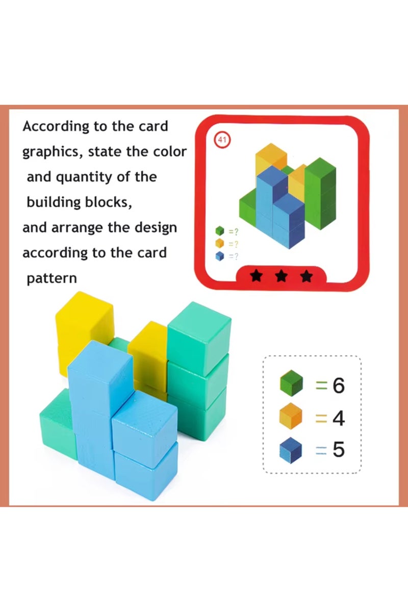 لغز ثلاثي الأبعاد خشبي – لعبة تعليمية مونتيسوري لتنمية مهارات حل المشكلات والإدراك المكاني - Image 3