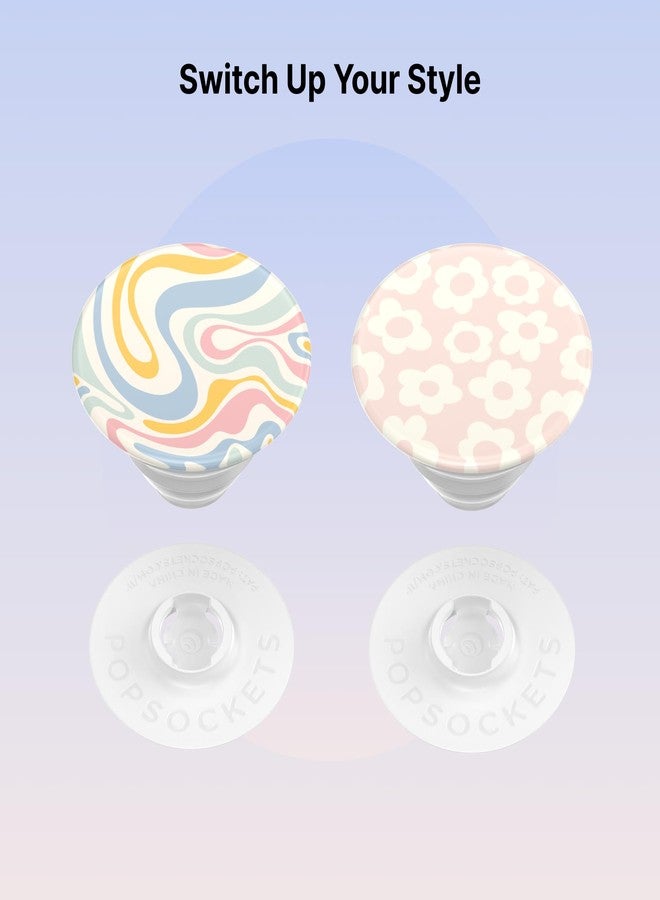PopSockets Adorable Abstract Phone Grip Bundle, Includes 3 PopGrips - Cheeky Corgi, Mod Flowers, Soft Waves - Image 4