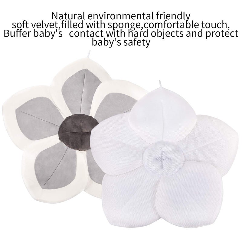 Sundee Baby Bath - Flower Baby Bath Pad Infant Bathtub Mat for Bathtub Tub Sink - Gray2 - Image 3