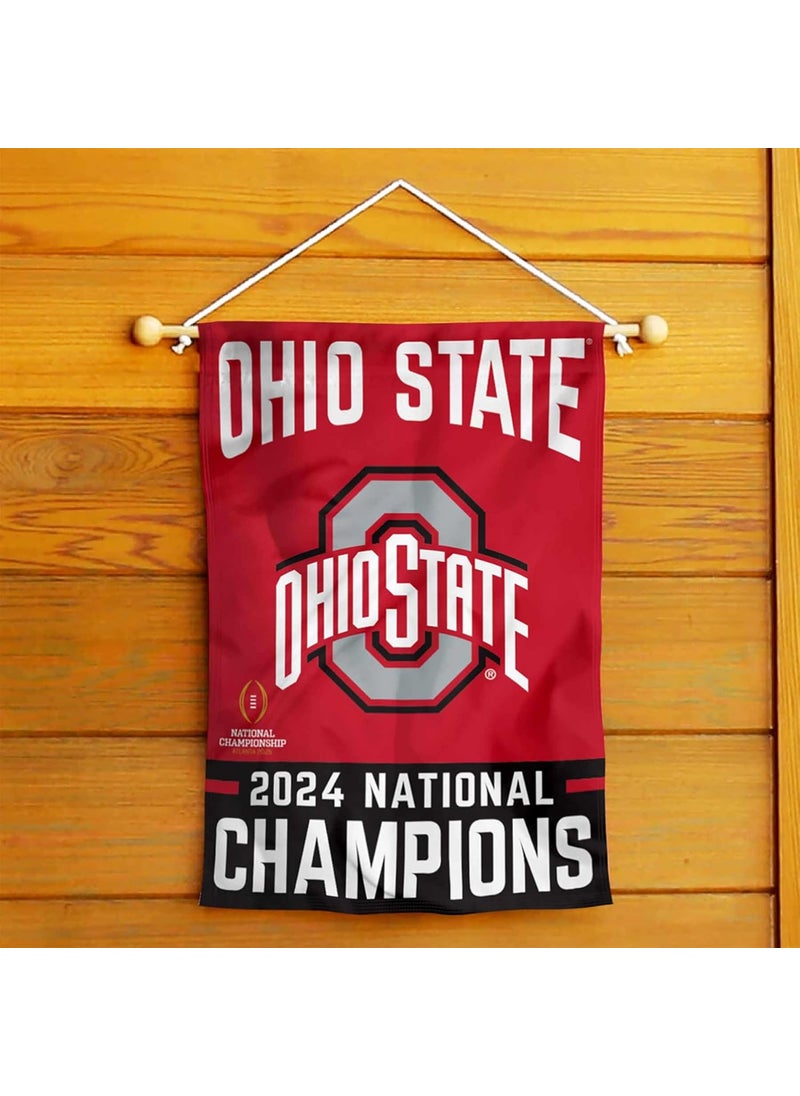 WinCraft WinCraft OSU Buckeyes 2024 National Champions Double Sided Garden Flag  - Image 4
