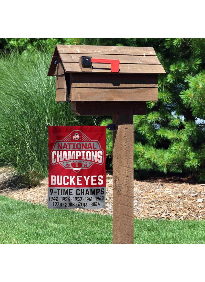 WinCraft WinCraft OSU Buckeyes 2024 National Champions Double Sided Garden Flag  - Image 3