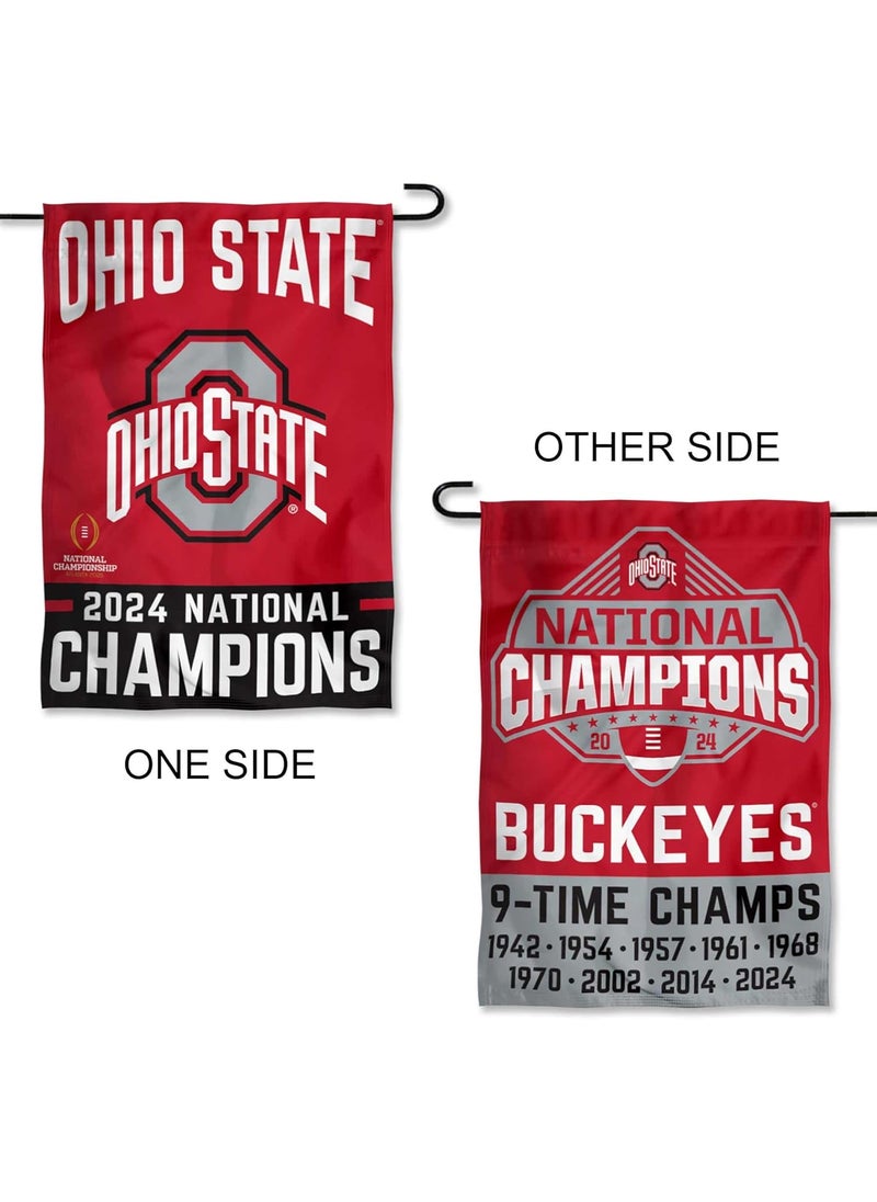WinCraft WinCraft OSU Buckeyes 2024 National Champions Double Sided Garden Flag  - Image 5