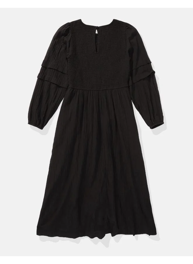 American Eagle Smocked Bodice Midi Dress