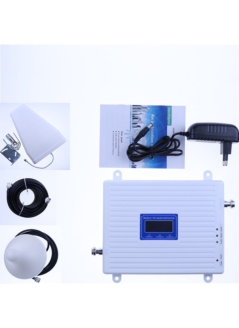 Generic - Home Tri-Band 4G 5G Mobile Signal BoosterHorizontal bar 850/1800/2100MHz [outdoor antenna +10 m cable + ceiling 3 m) Horizontal bar 850/1800/2100MHz [outdoor antenna +10 m cable + ceiling 3 m) - Image 1