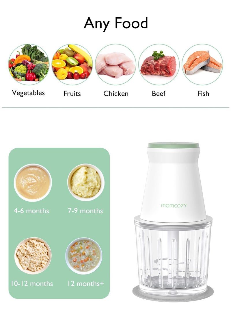 Momcozy - Baby Food Maker, Baby Food Processor Gift Set for Baby Food, Meat, Vegetable, Fruit, Baby Food Blender with Baby Food Containers, Food Freezer Tray, Silicone Spoons - Image 1