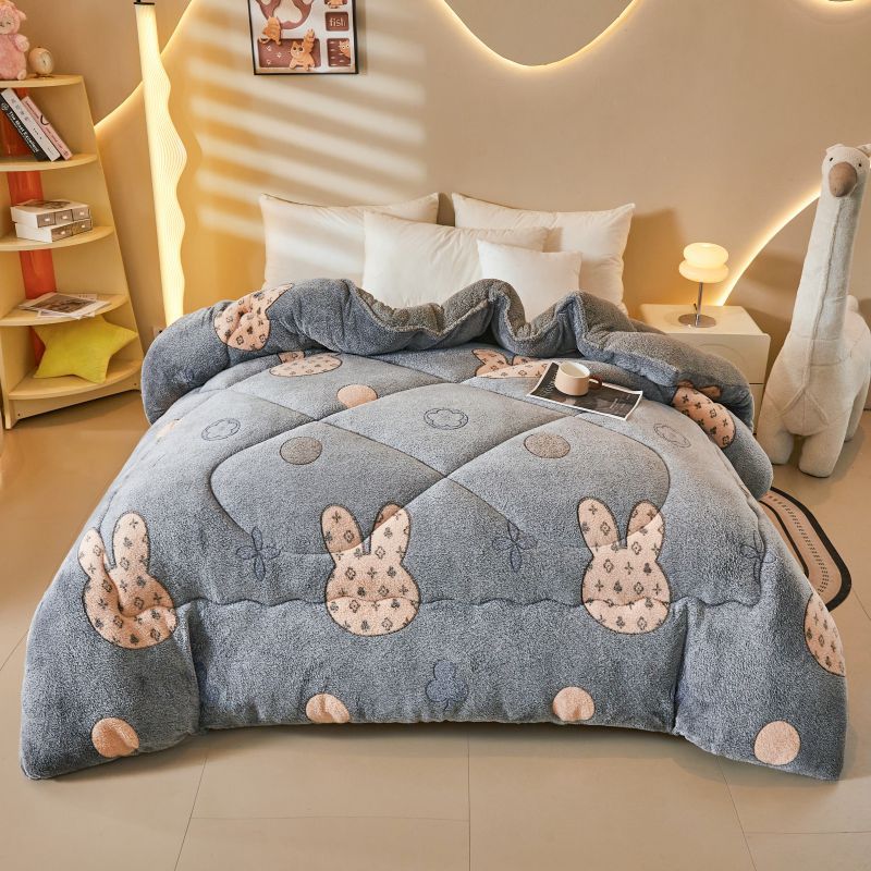 Generation Of Snowflake Velvet Winter Quilt Lamb Velvet Quilt Thickened Warm Double Quilt Core Single Quilt Quilt - Image 1