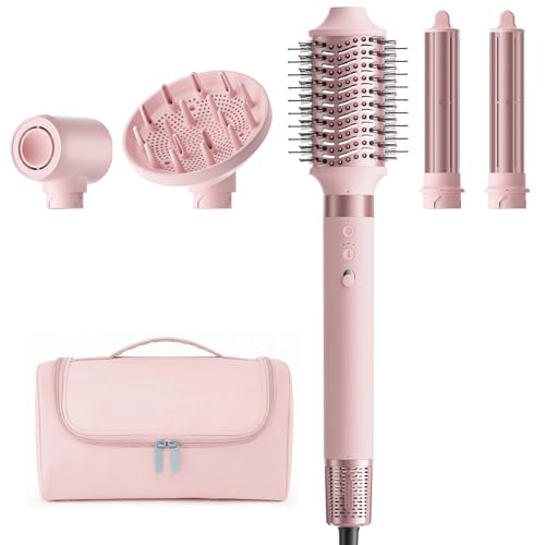 MESCOMB 5 in 1 High-Speed Hot Air Styler - Professional Frizz-Free Hair Dryer Brush, Fast Drying Hair Dryer with Diffuser, No Heat Damage Air Styler Wrap - Curl, Volumize - Image 1