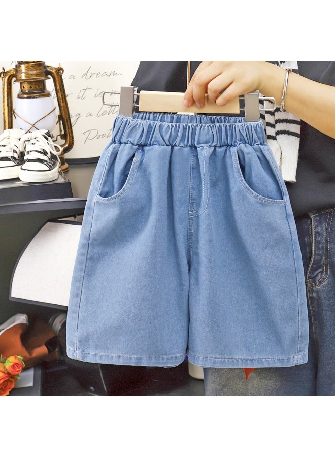 Children's Wear Denim Shorts Summer New Korean Style Boy's Five-point Pants Loose Middle-child Baby's Pants