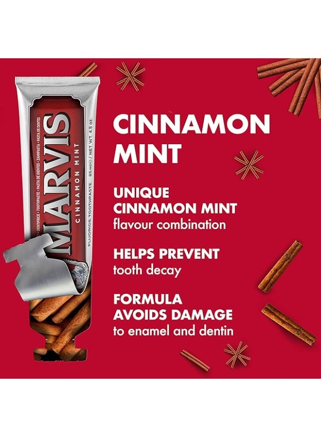 مارفيس معجون أسنان القرفة النعناع 85 مل - حلوة غريبة، خيار لتبييض الأسنان وتنظيفها - Image 2