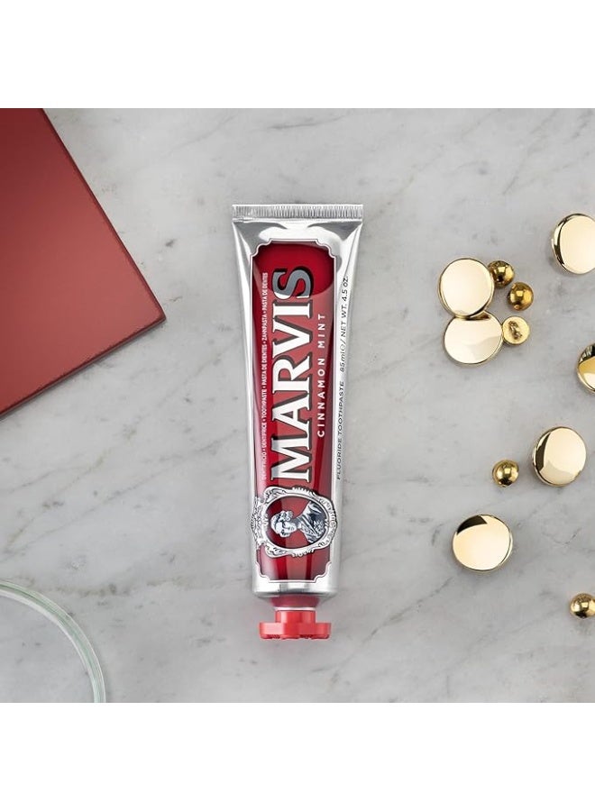 مارفيس معجون أسنان القرفة النعناع 85 مل - حلوة غريبة، خيار لتبييض الأسنان وتنظيفها - Image 4