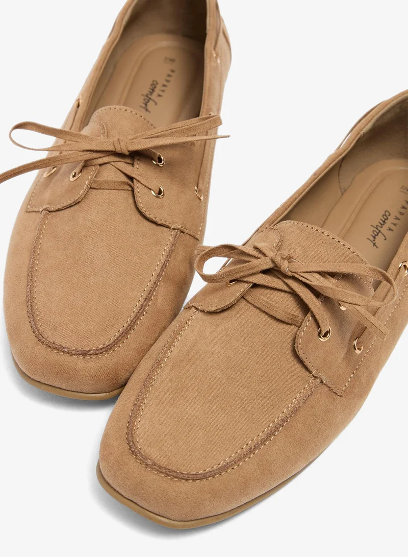 ماتلان Sand Faux Suede Boat Loafers