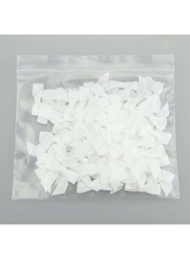 7Rainbows 50pcs Boutique 1.5" White Satin Ribbon Mini Bows for Craft Sewing Scrapbooking Wedding and Gift Wrapping - Image 4