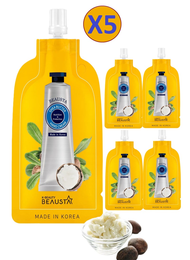 BEAUSTA Korean Moisturizing Shea Butter Hand Cream 20 ml ( 5 Pack ) - Image 1