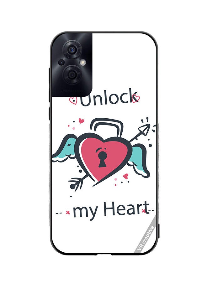 VR CREATIVE Protective Case Cover For Oppo Reno8 Z Unlock My Heart Design Multicolour  - Image 1