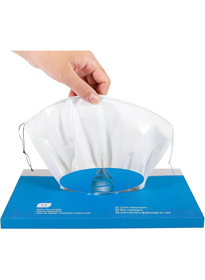 ELECDON Absorbent Sick Bags 12 Pack Leakproof Vomit Bag For Travel – 1000Ml Gel Transforming Odorless Motion Sickness For Car Boat Plane – Kids Pregnancy & Emergency Use (1 Box) - Image 1