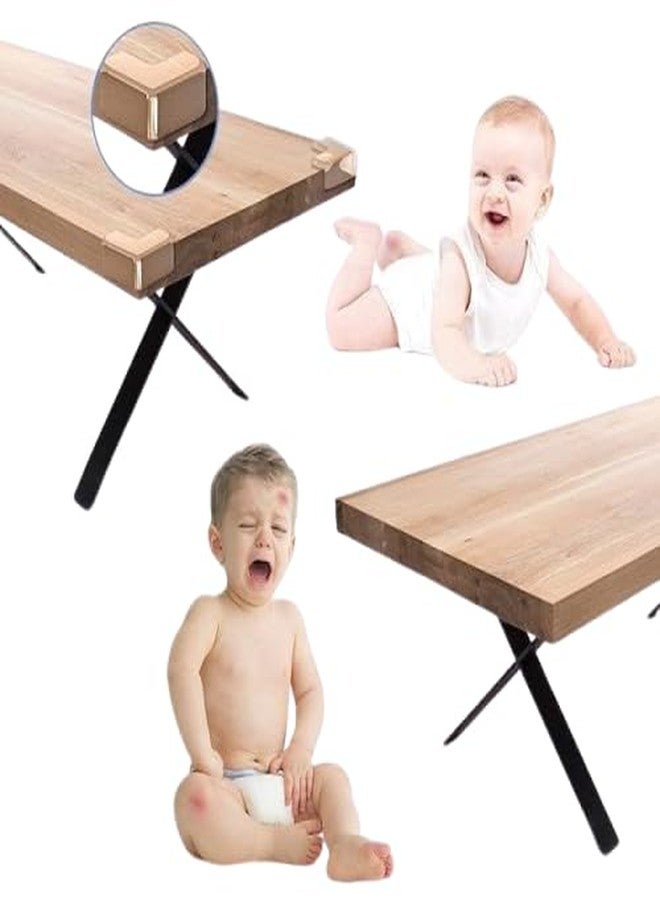 Ruslaan Baby Proofing Corner Guards Brown Pieces, Corner Protector for Sharp Edges, Table Corner Protector for Baby Safety, Pre-Taped Dense Corner Guard for Kids Safety, Soft Cushion Edge (Design-2) - Image 1