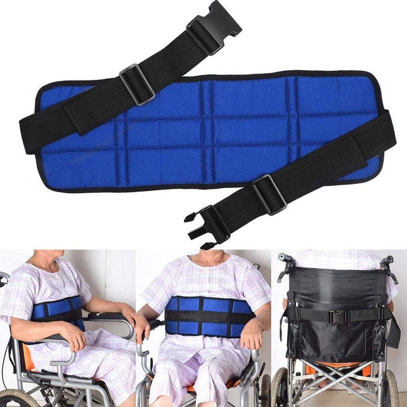 cheekyglo Wheelchair Seat Belt，Breathable Adjustable Wheelchair Seat Belt Cushion Safety Harness Straps  Lap Seat Belt Adult Wheelchair Seat Belt Wheelchair Harness(Blue) - Image 3