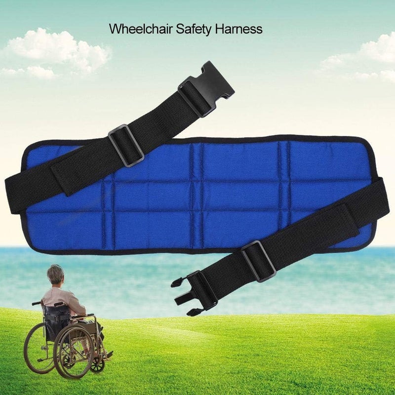 cheekyglo Wheelchair Seat Belt，Breathable Adjustable Wheelchair Seat Belt Cushion Safety Harness Straps  Lap Seat Belt Adult Wheelchair Seat Belt Wheelchair Harness(Blue) - Image 4