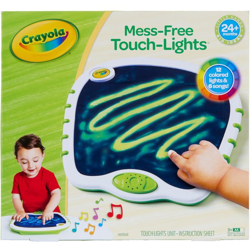 Crayola Toddler Touch Lights, Musical Sensory Toys for Toddlers, Holiday, Light Up Drawing Pad, Mess Free Painting, Travel Activity, 2+ - Image 2