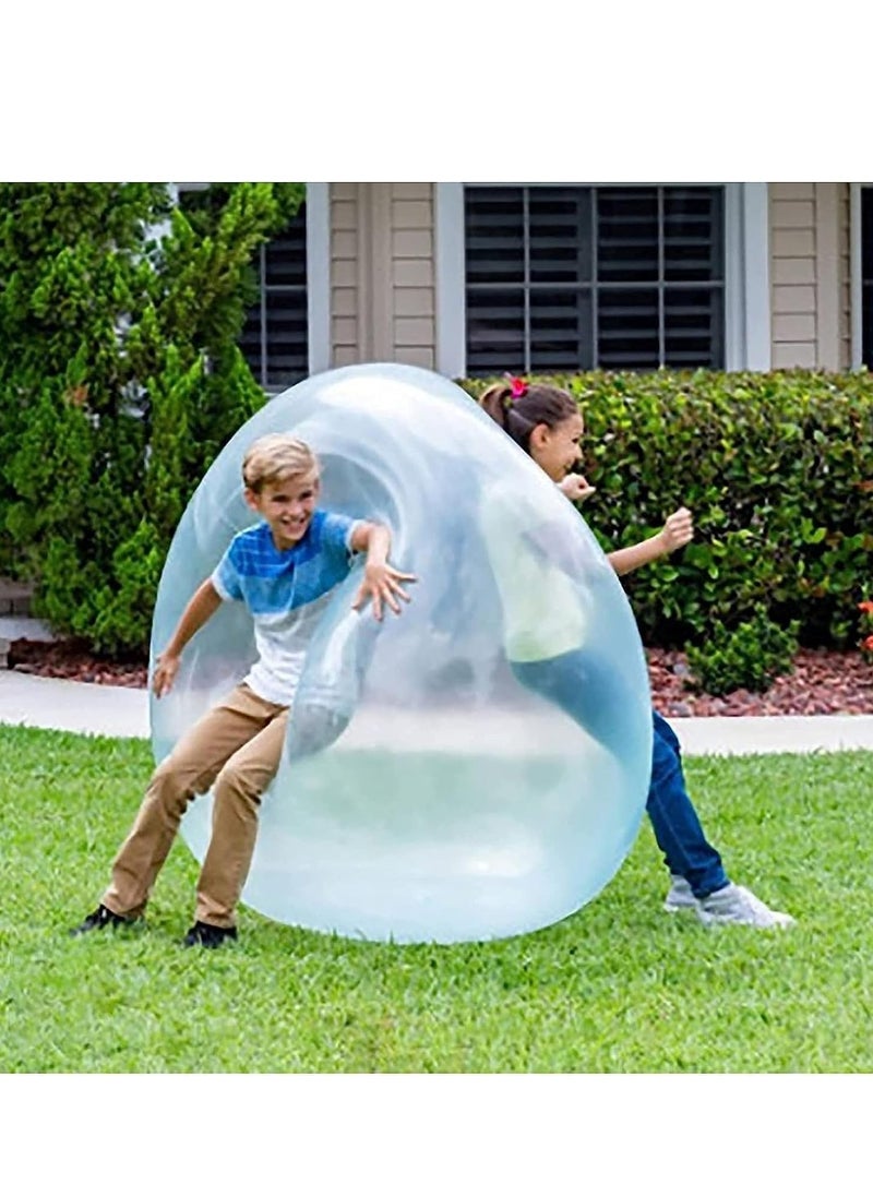 Generic 1 Piece 47'' Giant Bubble Ball Toy for Adults Inflatable Fun Ball Water Injection Bubble Ball Balloons Beach Garden Ball Soft Rubber Ball for Outdoor Indoor  - Image 1