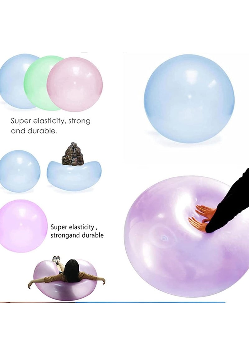 Generic 1 Piece 47'' Giant Bubble Ball Toy for Adults Inflatable Fun Ball Water Injection Bubble Ball Balloons Beach Garden Ball Soft Rubber Ball for Outdoor Indoor  - Image 3