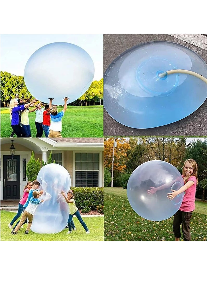Generic 1 Piece 47'' Giant Bubble Ball Toy for Adults Inflatable Fun Ball Water Injection Bubble Ball Balloons Beach Garden Ball Soft Rubber Ball for Outdoor Indoor  - Image 2