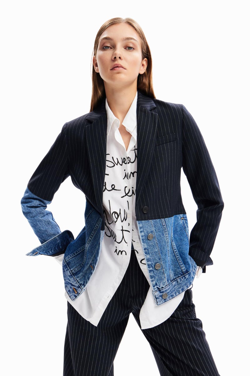 Desigual Womens Hybrid Denim Blazer