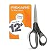 Fiskars 7 SoftGrip Student Glitter Scissors for Kids 12 Scissors for School or Crafting Back to School Supplies Black Glitter Pack of 1 - Image 2
