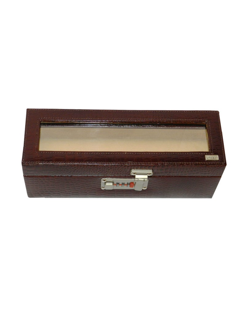 LAVERI LEATHER Laveri Genuine Leather Bracelet Jewelry Box with 1 Removable Rolls - Holder Stores Bracelets, Bangles & Watches Bangle Vanity Box REMOVABLE Vanity Box Removable Vanity Box - Image 2