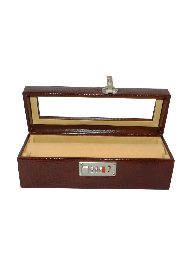 LAVERI LEATHER Laveri Genuine Leather Bracelet Jewelry Box with 1 Removable Rolls - Holder Stores Bracelets, Bangles & Watches Bangle Vanity Box REMOVABLE Vanity Box Removable Vanity Box - Image 1