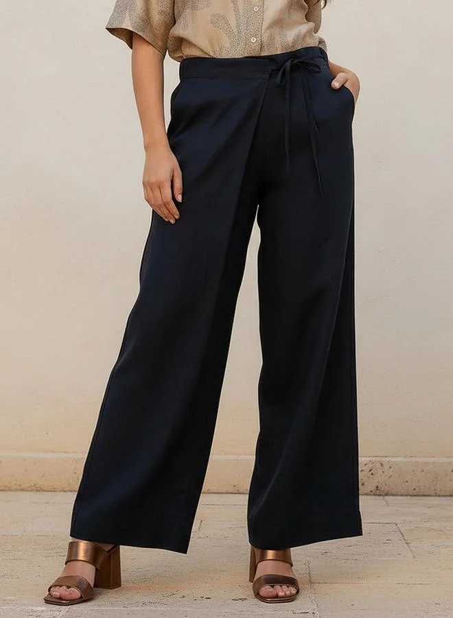سبلاش فيڤ Relaxed Fit Tie Up Detail Linen Blend Pants