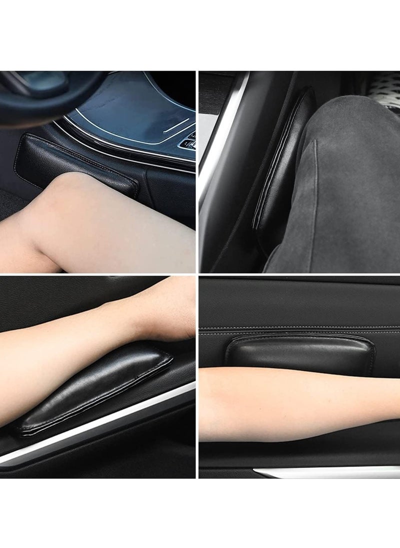 Peachjoy 4 Pack Car Center Console Knee Leg Elbow Cushion Pad, Universal Soft Leather Auto Armrest Foot Knee Leggings Cover Thigh Support Comfort Elastic Pillows(Black)  - Image 4