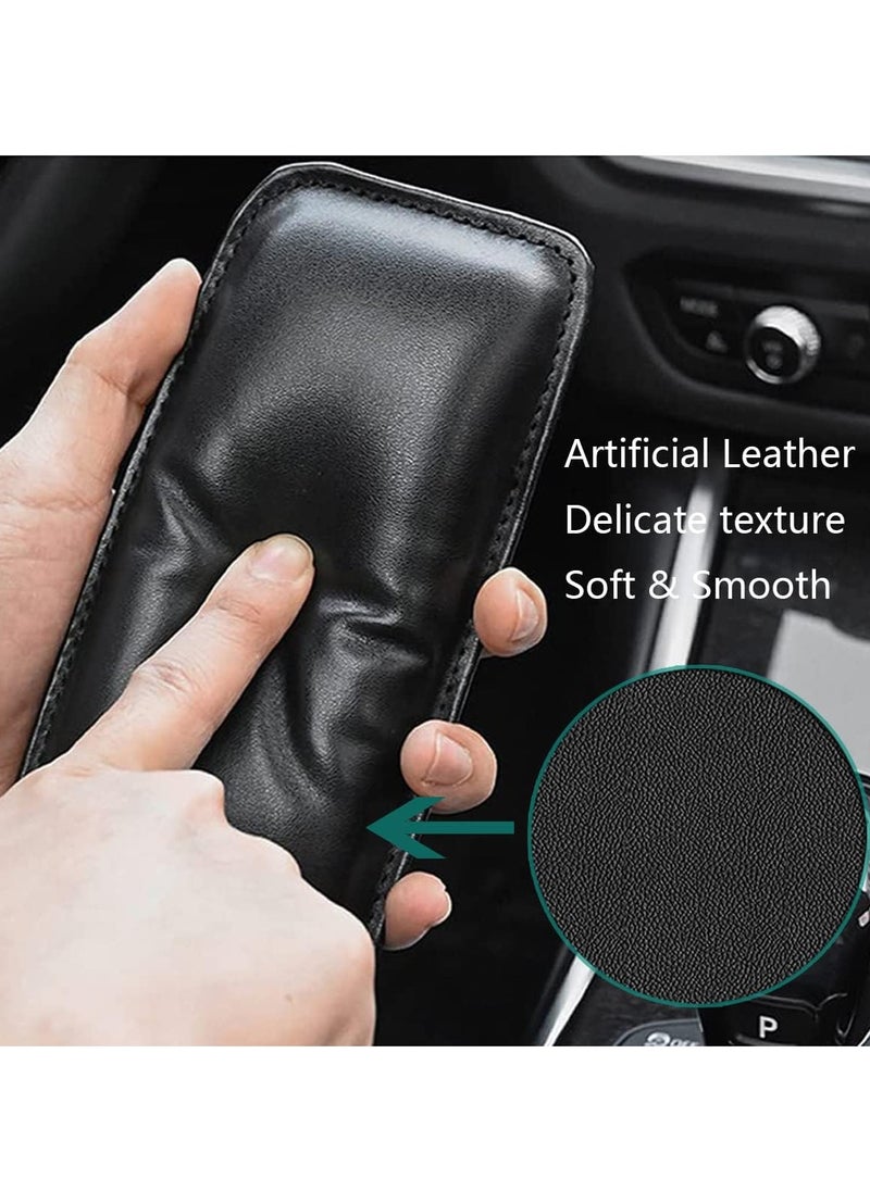 Peachjoy 4 Pack Car Center Console Knee Leg Elbow Cushion Pad, Universal Soft Leather Auto Armrest Foot Knee Leggings Cover Thigh Support Comfort Elastic Pillows(Black)  - Image 2