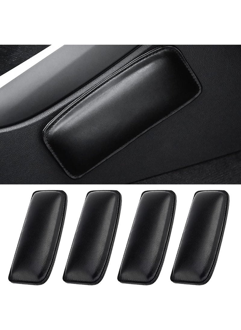 Peachjoy 4 Pack Car Center Console Knee Leg Elbow Cushion Pad, Universal Soft Leather Auto Armrest Foot Knee Leggings Cover Thigh Support Comfort Elastic Pillows(Black)  - Image 1