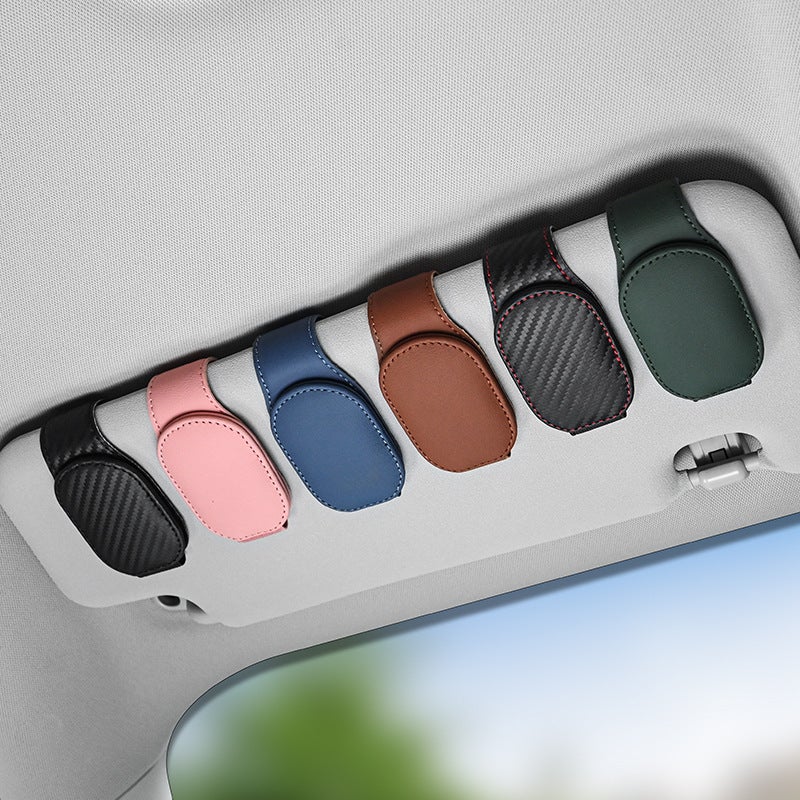 Car Sun Visor Glasses Clip Multifunctional Card Holder Storage Car Sunglasses Storage Car Creative Bill Holder - Image 4