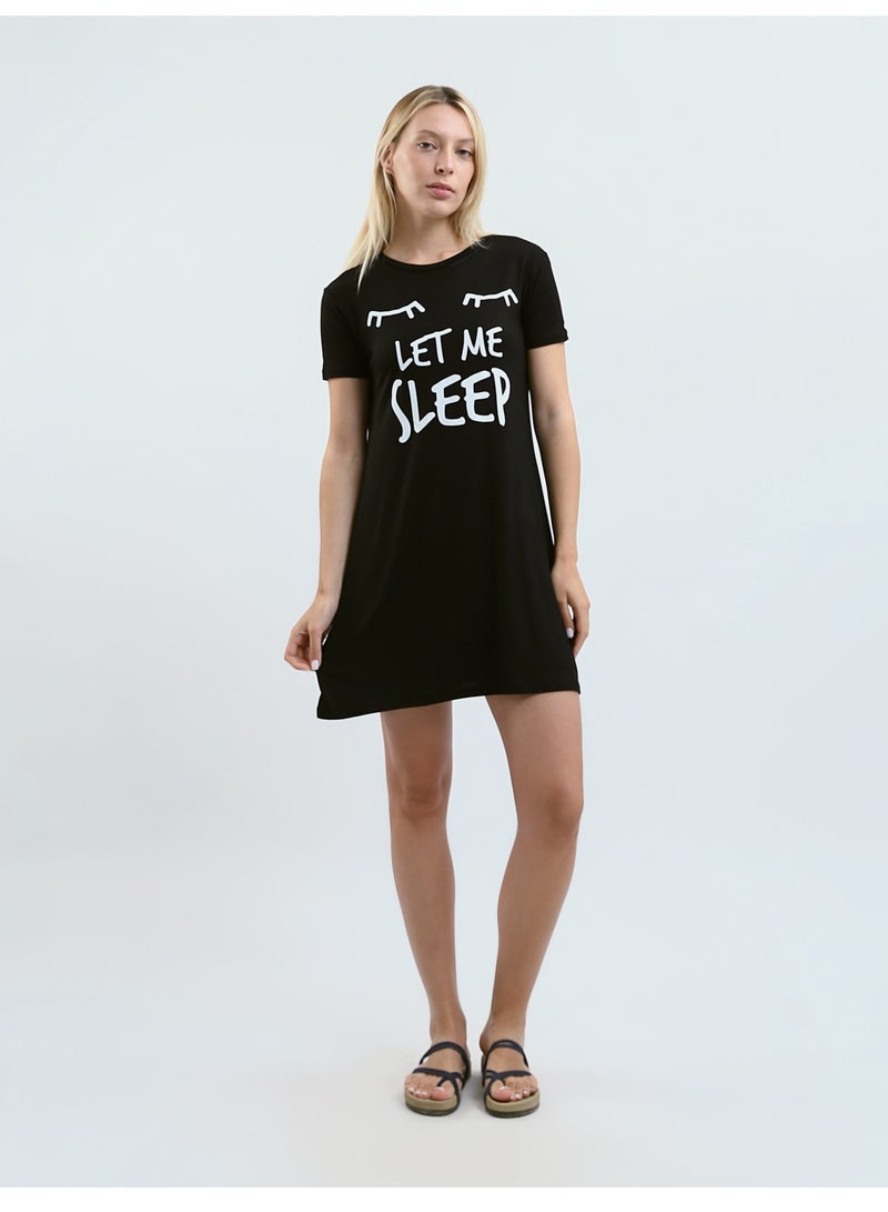Mesery Sleepshirt Cotton Short Sleeves Printed  - Image 1
