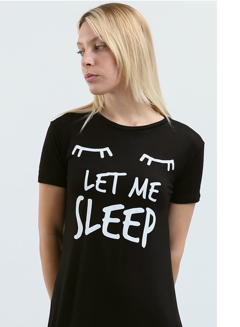 Mesery Sleepshirt Cotton Short Sleeves Printed  - Image 2