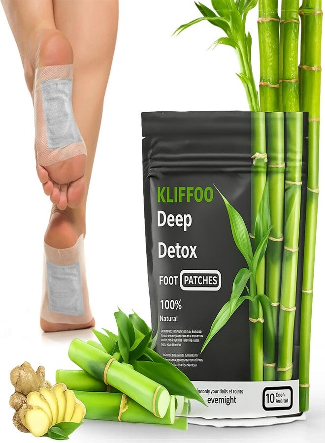 KLIFFOO Deep Cleansing Detox Foot Pads with Bamboo Vinegar and Ginger for Toxins Removal, Pain Relief, Better Sleep, Blood Circulation and Detoxification for Men and Women, Natural Acupoint Micro-Massage Technology (50) - Image 1